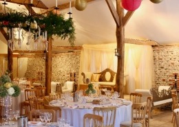 upwaltham barns chichester stage hire backdrop with gold swags