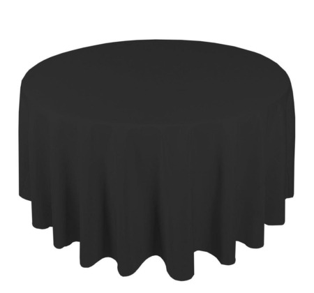 90" Inch Black  Round Banqueting Tablecloths