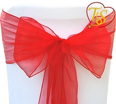 Red Organza sash