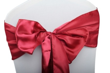 Burgandy / Red Satin Sash