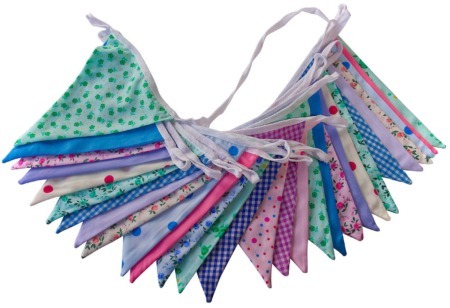 Bunting 10m Floral Mix Double  Sided