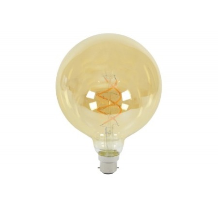 Festoon Bulbs - G125 Spiral LED Filament Bulb B22 5W