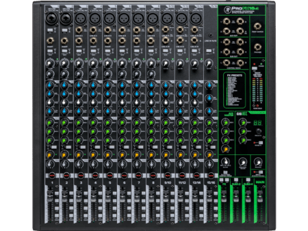 16 Channel Mackie ProFX16v3 4-bus Effects Mixer, With USB.