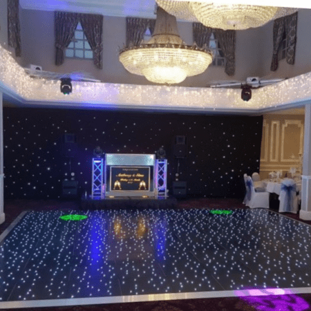 20ft x 20ft Black  LED Dancefloor