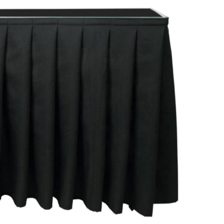 Black Pleated Stage Skirts - 60cm high - 205cm wide