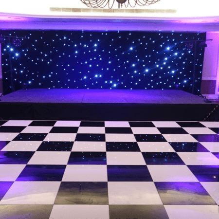 30ft x 30ft Black & White Dancefloor