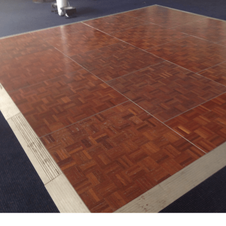 21ft x 21ft Parquet Dancefloor with Silver Edge