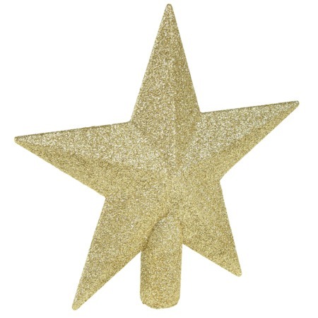 Glitter Tree Topper Star - Gold